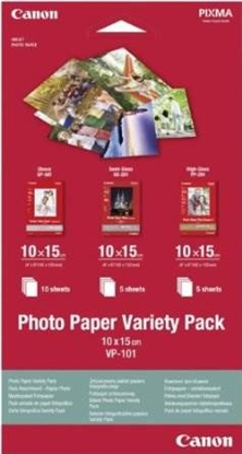 Picture of Canon VP-101 Photo Paper Variety Pack 10x15 cm, 1x10 a. 2x5 Sheet