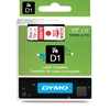Picture of Dymo D1 12mm Red/White labels 45015