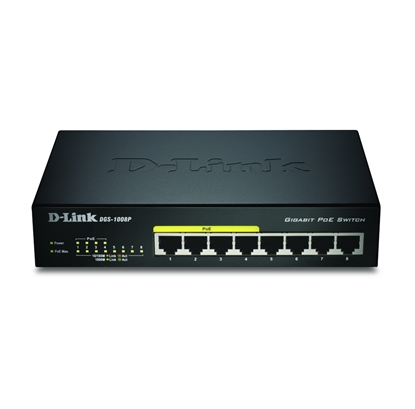 Picture of D-Link DGS-1008P/E 8-Port Layer2 PoE+ Gigabit Switch