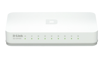 Attēls no D-Link GO-SW-8E/E network switch Unmanaged Fast Ethernet (10/100) White