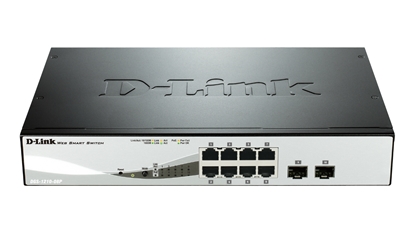 Picture of D-Link DGS-1210-08P network switch Managed L2 Gigabit Ethernet (10/100/1000) Power over Ethernet (PoE) Black