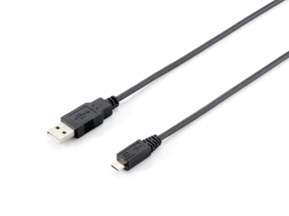 Attēls no Equip USB 2.0 Type A to Micro-B Cable, 1.8m , Black
