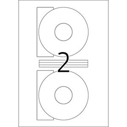 Picture of HERMA CD labels A4 Ø 116 mm white paper matt opaque 200 pcs.