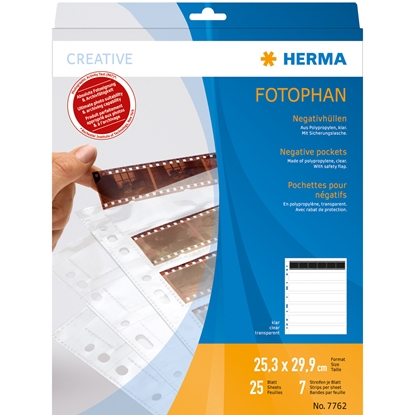 Изображение Herma Negative packets PP clear 25 Sheets/6-Strips 7762
