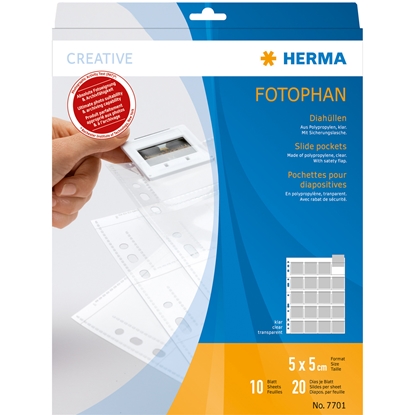 Attēls no Herma Slide pockets 5x5 10 sheets clear 7701
