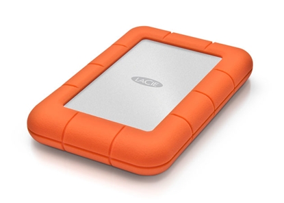 Attēls no LaCie Rugged Mini, 2TB 2000GB Aluminium,Orange external hard drive