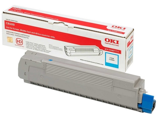 Picture of OKI toner cyan for C8600 6000 pages