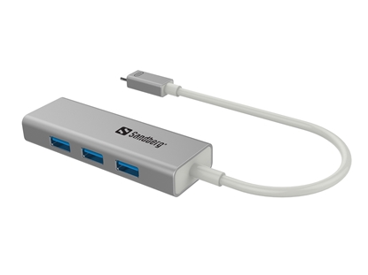 Attēls no Sandberg USB-C to 3xUSB 3.0 Hub + PD