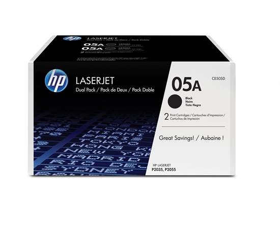 Picture of HP 05A 2-pack Black Original LaserJet Toner Cartridges