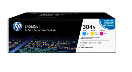 Изображение HP Toner Multi Pack CF 372 AM C/M/Y No. 304 A