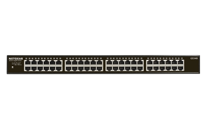 Изображение Netgear GS348 Unmanaged Gigabit Ethernet (10/100/1000) 1U Black