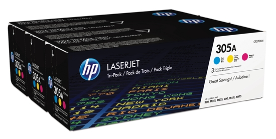 Изображение HP Toner Multi Pack CF 370 AM C/M/Y No. 305 A
