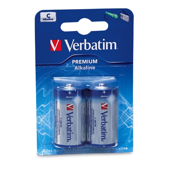 Picture of 1x2 Verbatim Alkaline battery Baby C LR 14               49922