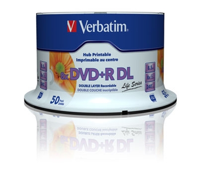 Изображение 1x50 Verbatim DVD+R DL wide pr. 8x Speed, 8,5GB Life Series