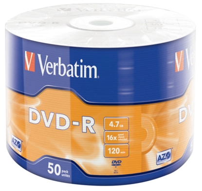 Изображение Verbatim DVD-R Matt Silver 50 Pack Wrap Spindle