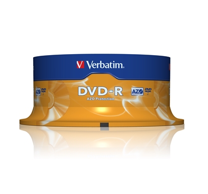 Attēls no 1x25 Verbatim DVD-R 4,7GB 16x Speed, matt silver