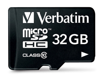 Attēls no Verbatim microSDHC          32GB Class 10 UHS-I incl Adapt. 44083