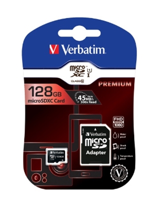 Picture of Verbatim Premium 128 GB MicroSDXC UHS-I Class 10