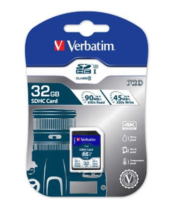 Picture of Verbatim SDHC Card Pro 32GB Class 10 UHS-I