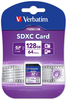 Attēls no Verbatim SDXC Card 128GB Class 10