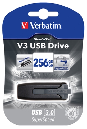 Attēls no Verbatim Store n Go V3     256GB USB 3.0 grey               49168