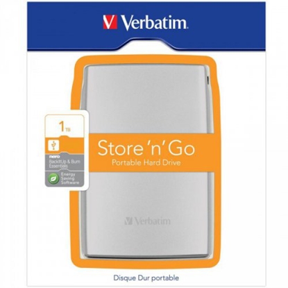 Attēls no Verbatim Store n Go 2,5      1TB USB 3.0 silver             53071