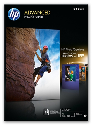 Picture of HP Q5456A photo paper Black,Blue,White Gloss A4