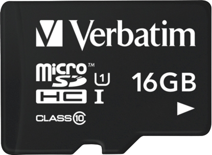 Picture of Verbatim Tablet U1 microSDHC Card with USB Reader 16GB