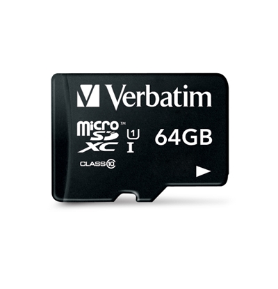Attēls no Verbatim Tablet U1 microSDHC Card with USB Reader 64GB