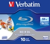 Изображение 1x10 Verbatim BD-R Blu-Ray 50GB 6x Speed printable Jewel Case