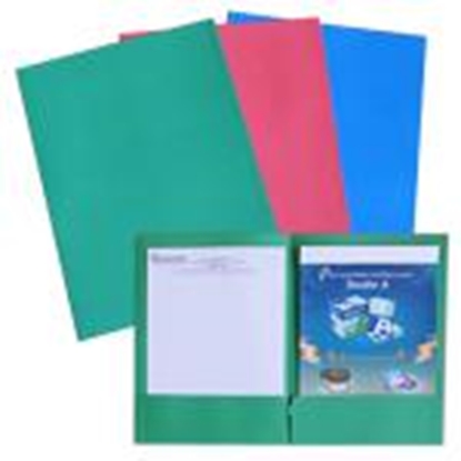 Picture of Mape dokumentiem A4 kartona ar iekšējām kabatām sarkana, SMLT