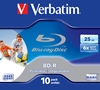 Изображение 1x10 Verbatim BD-R Blu-Ray 25GB 6x Speed, printable, Jewel Case