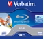 Изображение 1x10 Verbatim BD-R Blu-Ray 25GB 6x Speed, printable, Jewel Case