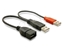 Picture of Delock Cable 2 x USB 2.0 type A male > USB 2.0 type A female 22.5 cm