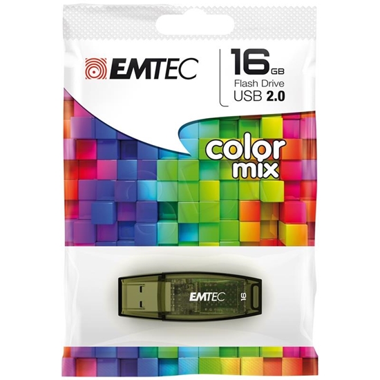 Изображение EMTEC USB-Stick 16 GB C410  USB 2.0 Color Mix rot