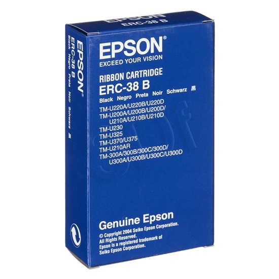 Picture of Epson ERC38B Ribbon Cartridge for TM-U200/U210/U220/U230/U300/U375, black