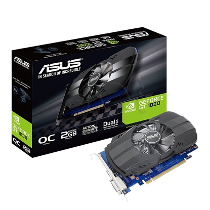 Picture of Graphics Card|ASUS|NVIDIA GeForce GT 1030|2 GB|GDDR5|64 bit|PCIE 3.0 16x|Memory 6008 MHz|Dual Slot Fansink|1xDVI-D|1xHDMI|PH-GT1030-O2G