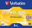 Изображение 1x5 Verbatim DVD+RW 4,7GB 4x Speed, matt silver Jewel Case