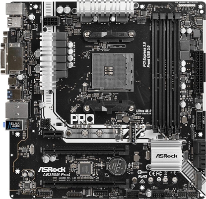 Picture of AMD AM4 AB350M Pro4 M-ATX,