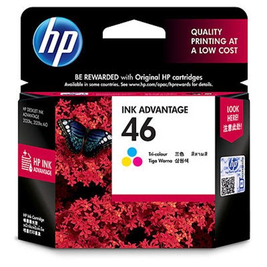 Изображение HP 46 Tri-color Original Ink Advantage Cartridge