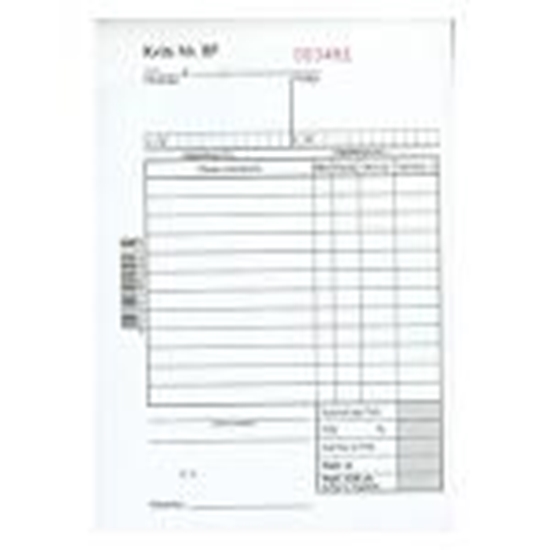 Picture of Kvīts ar numerāciju ABC,  2eks.,  A6,  50 kompl.bloks