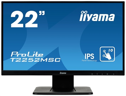 Picture of 21,5" PCAP 10P Touch Screen, 1920x1080 (16:9), IPS-slim panel design, Ultra thin bezel, VGA, HDMI, DisplayPort, 250cd/m², 1000:1 Static Contrast, 7ms, Speakers 2 x 2W