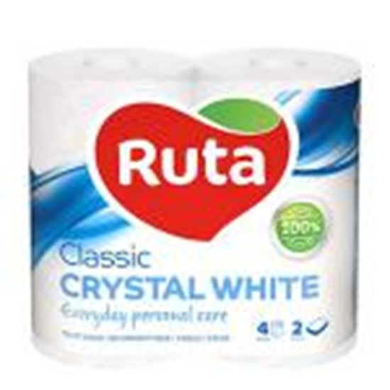 Picture of Tualetes papīrs RUTA Classic,  4 ruļļi,  2 slāņi,  balts