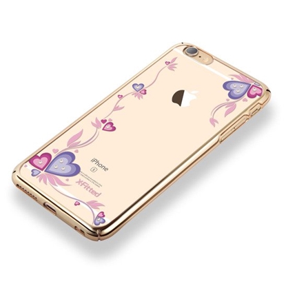 Изображение X-Fitted Plastic Case With Swarovski Crystals for Apple iPhone 6 / 6S Gold / Purple Dreams