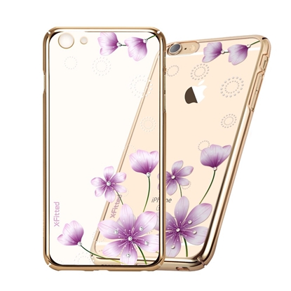 Изображение X-Fitted Plastic Case With Swarovski Crystals for Apple iPhone 6 / 6S Gold / Secret Fragrance