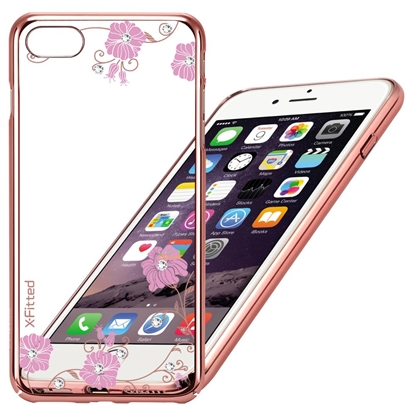 Attēls no X-Fitted Plastic Case With Swarovski Crystals for Apple iPhone 6 / 6S Rose gold / Graceland