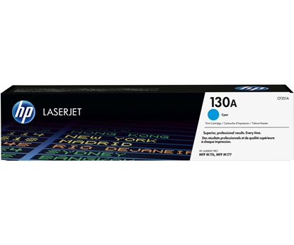 Picture of HP 130A Cyan Toner Cartridge, 1000 pages, for LaserJet Pro M176, M177 series