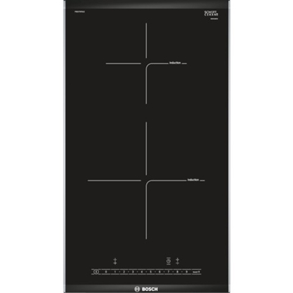 Attēls no Bosch PIB375FB1E hob Black, Stainless steel Built-in Zone induction hob 2 zone(s)