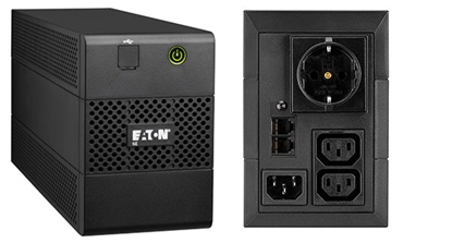 Picture of Eaton 5E 650VA/360W line-interactive, 1 Schuko (DIN) + 2 IEC C13 (10A), USB