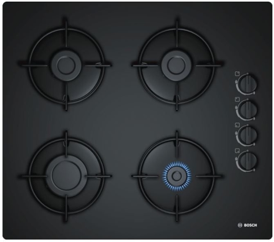 Picture of Bosch POP6B6B10 hob Black Built-in Gas 4 zone(s)